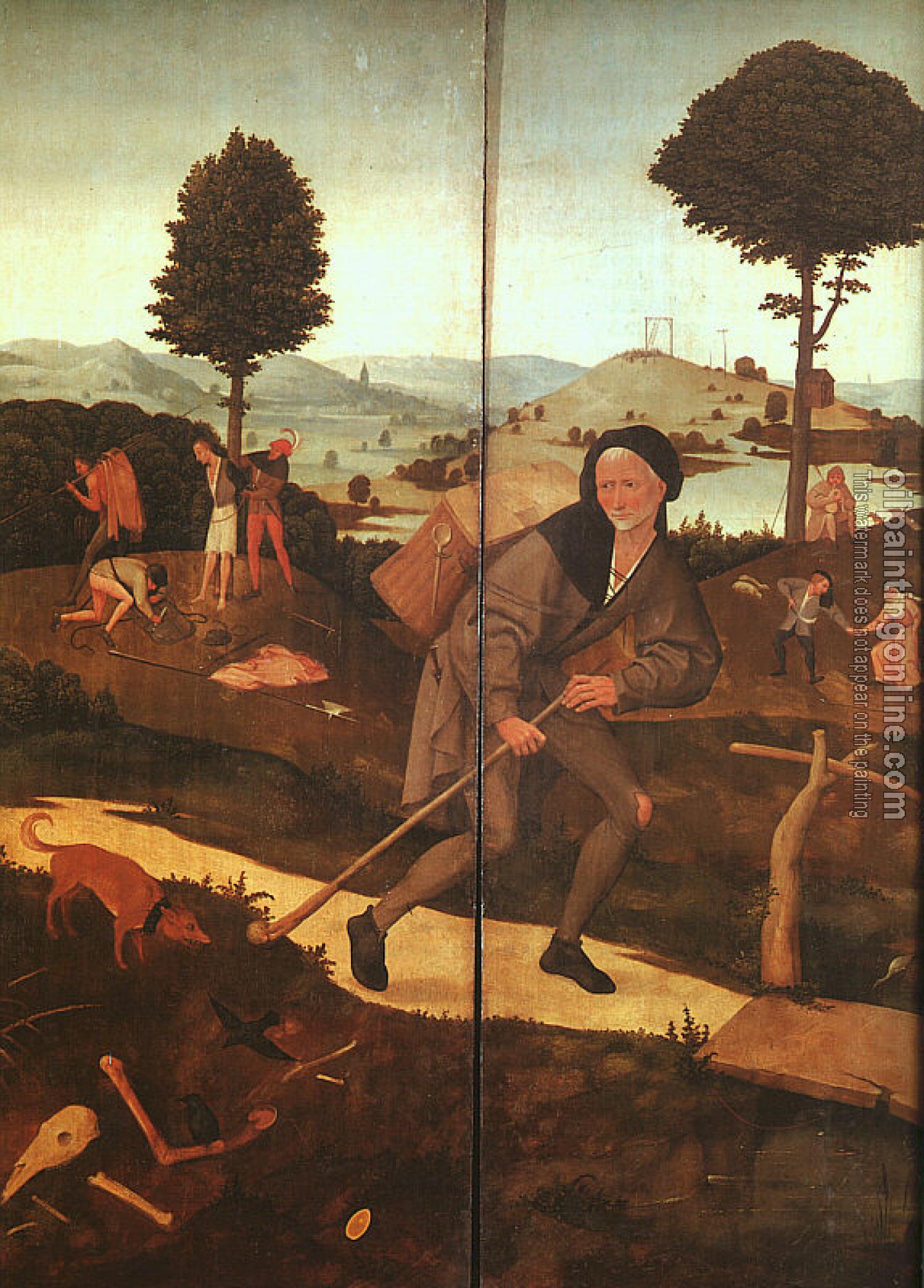 Bosch, Hieronymus - The Path of Life (The Wayfarer), outer wings of The Haywain triptych
